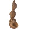 Vertical Squirrel Sculpture Bird Feeder