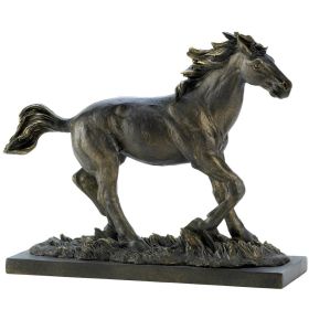 Bronze-Finish Running Stallion