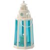 Blue Glass Lighthouse Candle Lantern