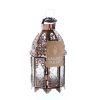 Lacy Cutout Copper-Tone Candle Lantern - 9.5 inches