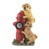 Fire Hydrant and Puppies Solar Garden Light