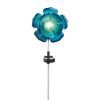 Solar Lighted Garden Stake - Blue Flower