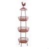 Red Rooster Metal 3-Tier Basket Stand