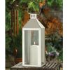 Stainless Steel Notches Lantern - 15 inches