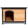 Large Wood Log Cabin Style Outdoor Dog House