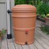 45-Gallon Plastic Rain Barrel with Flexi-Fit Rain Gutter Diverter in Terra Cotta