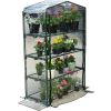 4-Tier Growing Rack Planter Stand Greenhouse with Thermal Cover