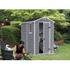 Ventilated Top Plastic Shed for Outdoor Lawn Garden Tool Storage