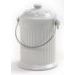 White Ceramic Compost Keeper/Bin with Odor Preventing Charcoal Filter