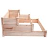 Solid Wood 4 Ft x 4 Ft Raised Garden Bed Planter 3-Tier