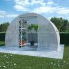 Greenhouse Kit with Heavy Duty Steel Frame and White PE Cover
