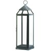 Tall Silver Modern Candle Lantern - 25 inches