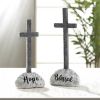Stone and Cross Figurine - Blessed
