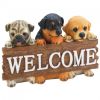 Cute Puppies Welcome Plaque
