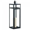 Black Geometric Lantern - 22.5 inches