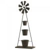 Metal Windmill Plant Stand