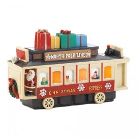 Light-Up Christmas Train Car Decor